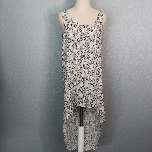Volcom Floral Button Down Hi Low Midi Dress Size Small - Picture 2 of 12